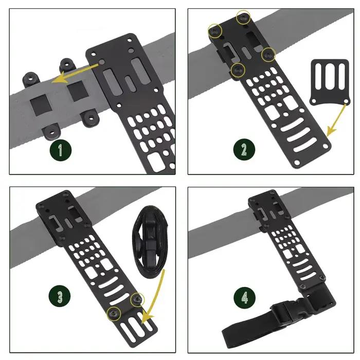 Plate-forme de transport de jambe tombante, adaptateur de étui de pistolet tactique réglable modulaire en métal Compatible QLS Airsoft adaptateur accessoires