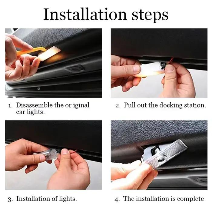 Lampe de porte de voiture Led Logo Laser projet décor lumières emblème courtoisie Luces lampe de poche pour Honda Civic hybride 2006-2011 accessoires