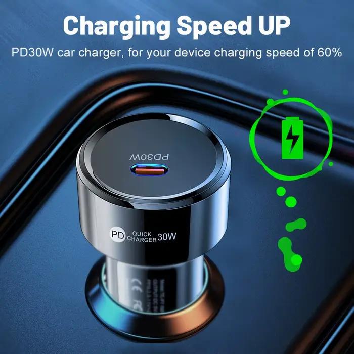 Mini chargeur de voiture 30W Type C