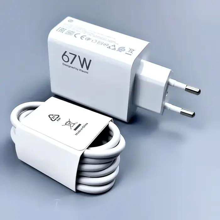 Chargeur original Xiaomi 67W Turbo Charge Gan, adaptateur EU, câble USB Type C 6A pour Poco X5, F5 Pro, Mi 13 Lite, Mix Fold 3, 2 téléphone