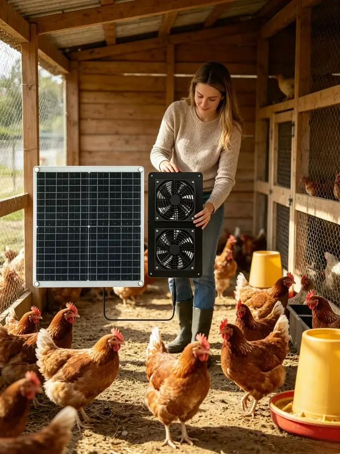 Ventilateur d'extraction à énergie solaire 20W 30W avec panneau solaire monocristallin étanche IP65 pour ventilation de remorques de camping, serres, poulaillers et niches pour animaux