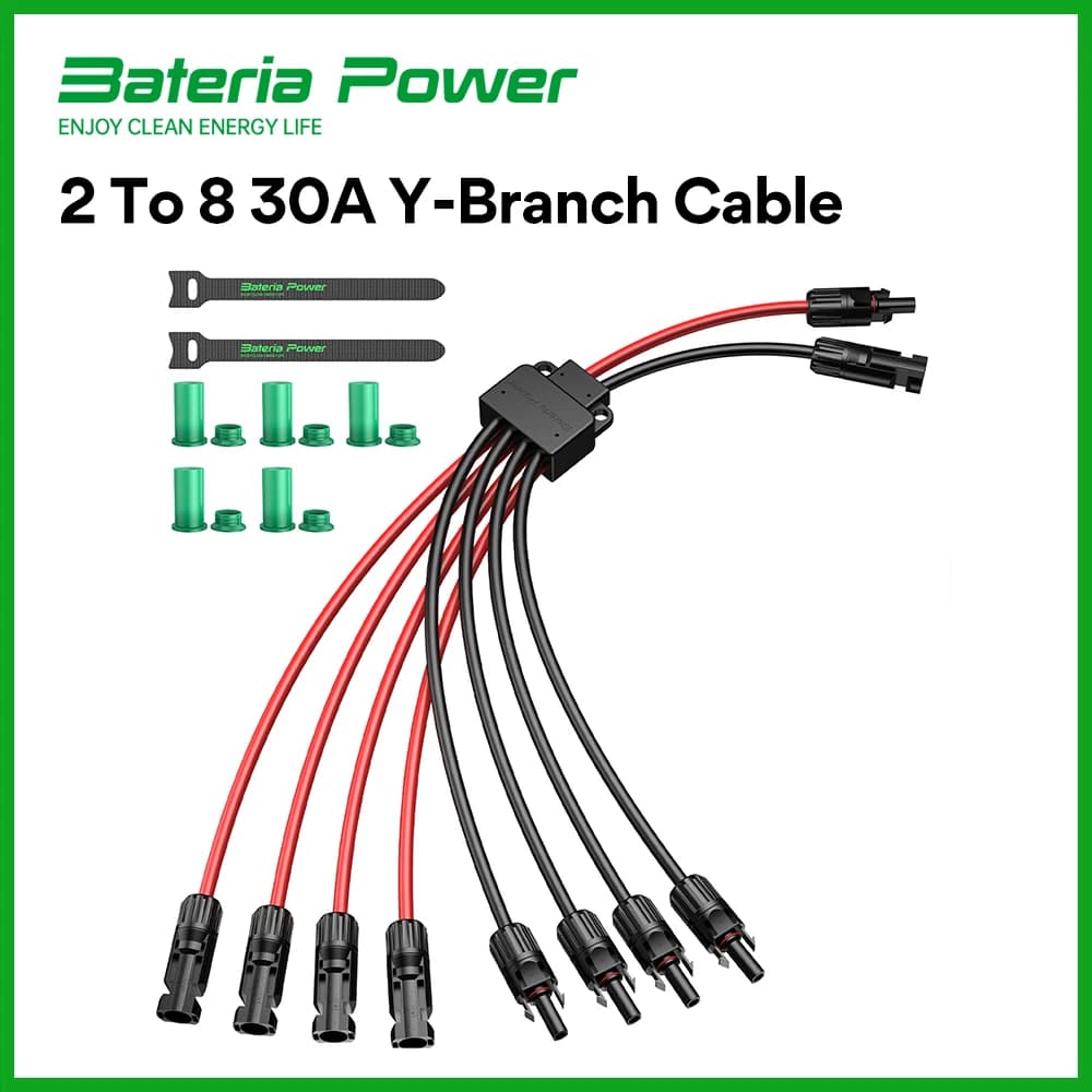Adaptateur parallèle de câble solaire, connecteurs de fil de panneau solaire en paire, 30A, câble de