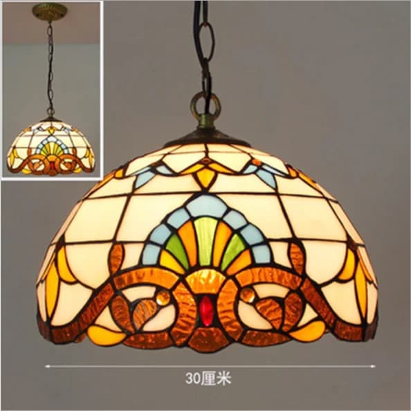 Plafonnier nordique en verre fait à la main, style Tiffany, luminaire décoratif d'intérieur, idéal p