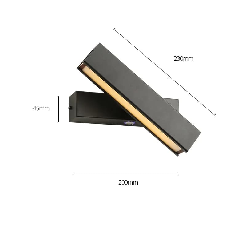 Aisilan applique murale nordique en bois avec interrupteur tactile ajuster 3CCT moderne Rotation lec