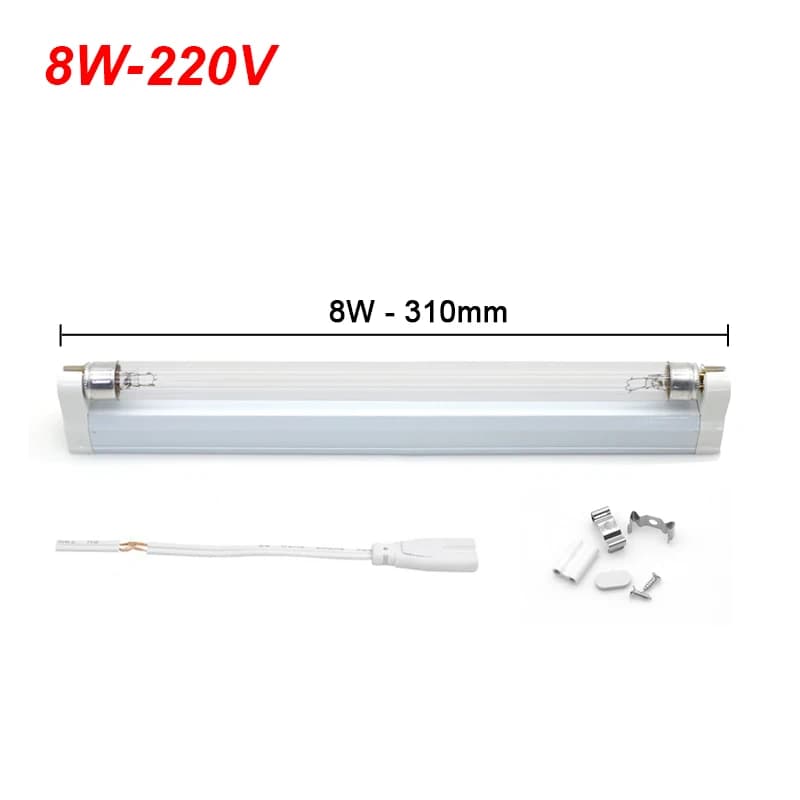 Lampe à Quartz stérilisateur à lumière UV 220V 110V 6W 8W T5 Tube Ozone Ultraviolet germicide lumièr
