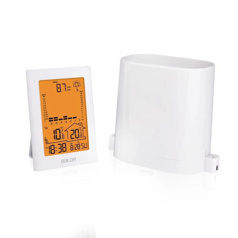 Baldr-Station météo numérique LCD, pluviomètre sans fil, Therye.com intérieur/extérieur, enregistreu