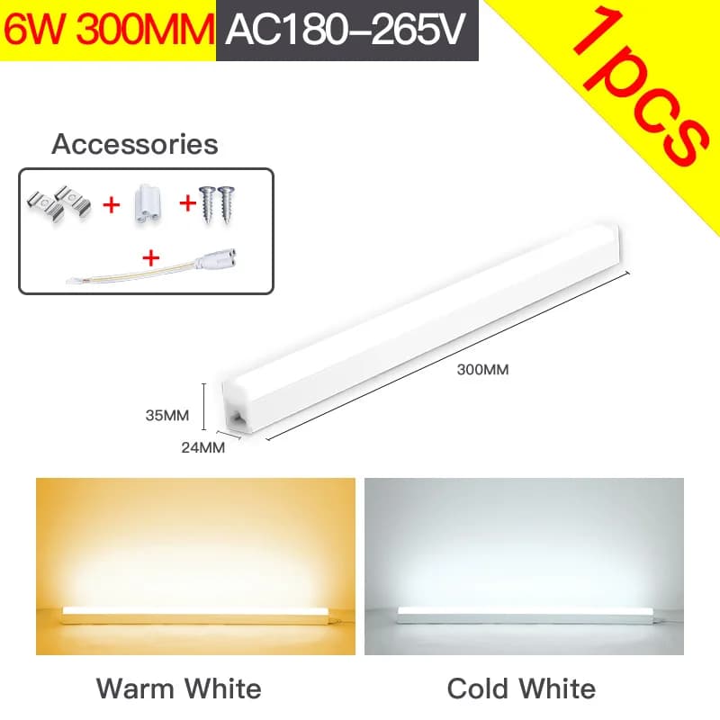Lumières Led pour cuisine sous armoire lampe 220V 110V 10W 20W T5 Led Tube prise chambre armoire app