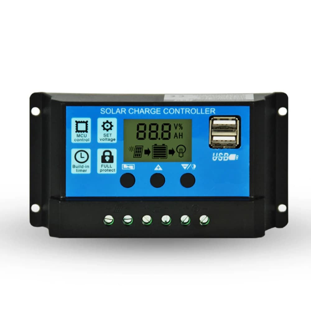 Contrôleur de panneau solaire 30A 12V 24V, régulateur de Charge de batterie automatique pour contrôl