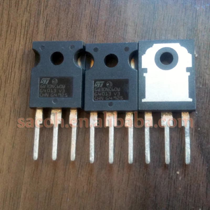 IGBT ultra rapide, GW30NC60W, GW30NC60W, STGW30NC60WD, GW30NC60WD, TO-247, 30A, 600V, 10 pièces