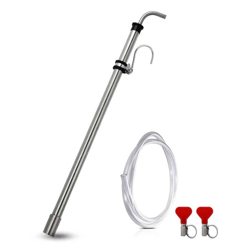Siphon automatique de brassage, canne de support de siphon en acier inoxydable avec clip de chariot,