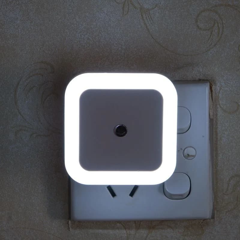 Capteur sans fil LED veilleuse prise ue US Mini veilleuses carrées pour bébé enfants salon chambre c