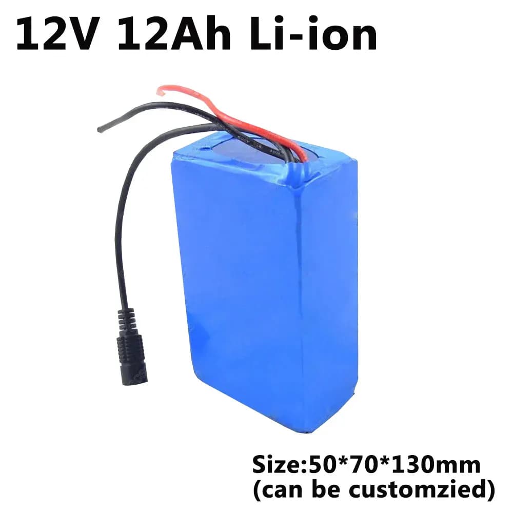 Batterie lithium-ion GTK 12V 12Ah avec BMS pour ampoule de marché nocturne 200w, équipement de surve