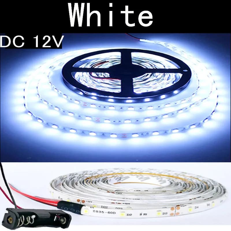 Bande lumineuse LED à piles pour sous-meuble, lampe de nuit LED à piles pour armoire, chambre, placa