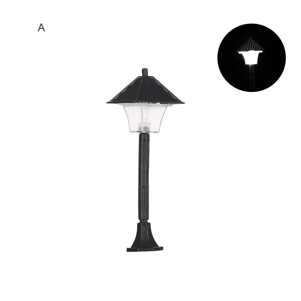 Figurine de jardin nickel é, modèle d'ornement, mini lampe de route, l'inventaire artisanale en rési