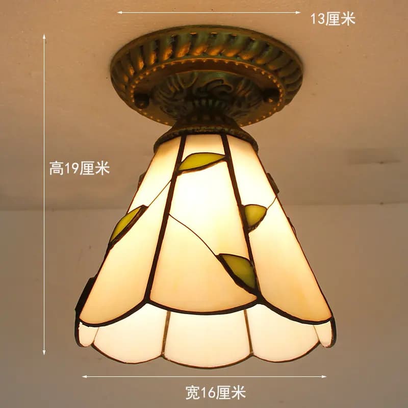 Plafonnier LED en verre coloré rétro méditerranéen, ampoule turque vintage, mosaïque faite à la main