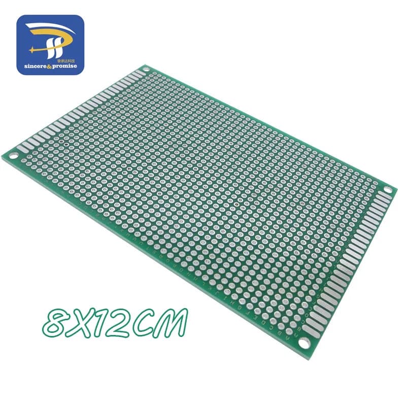 1 pièce PCB de prototype 8x12 cm, 2 couches, panneau universel double face 2,54 mm