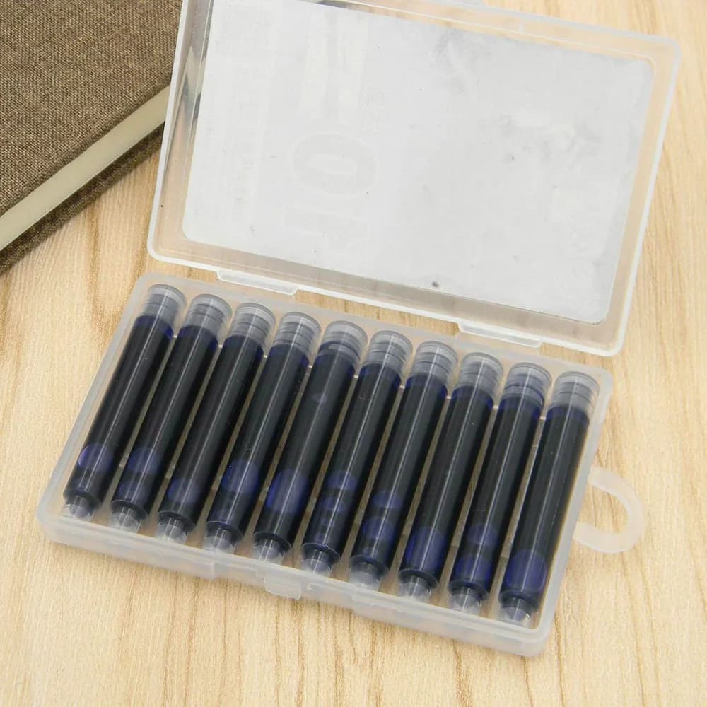 Cartouches d'encre pour stylo plume 3.4mm, haute qualité, 10 pièces, couleur bleu ou noir ou rouge o