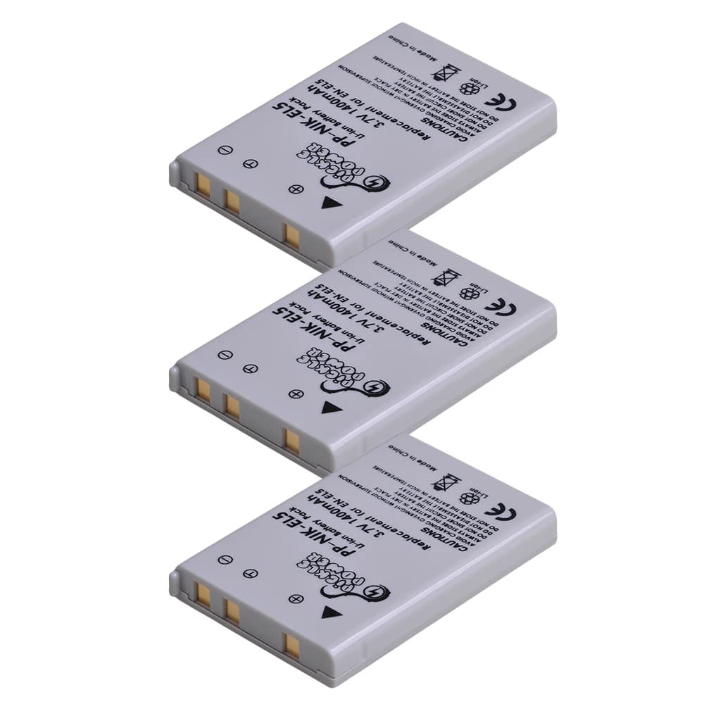 3 batteries EN-EL5 EN EL5 ENEL5 + chargeur mural numérique pour appareil photo Nikon Coolpix P80 P90
