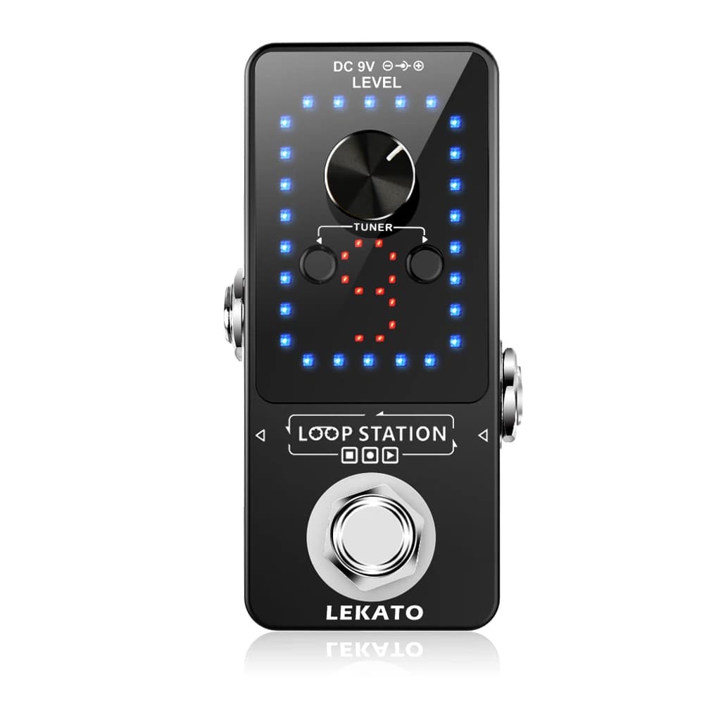 LEKATO pédale d'effet de guitare Looper 9 boucles 40 Minutes Station de boucle de temps d'enregistre