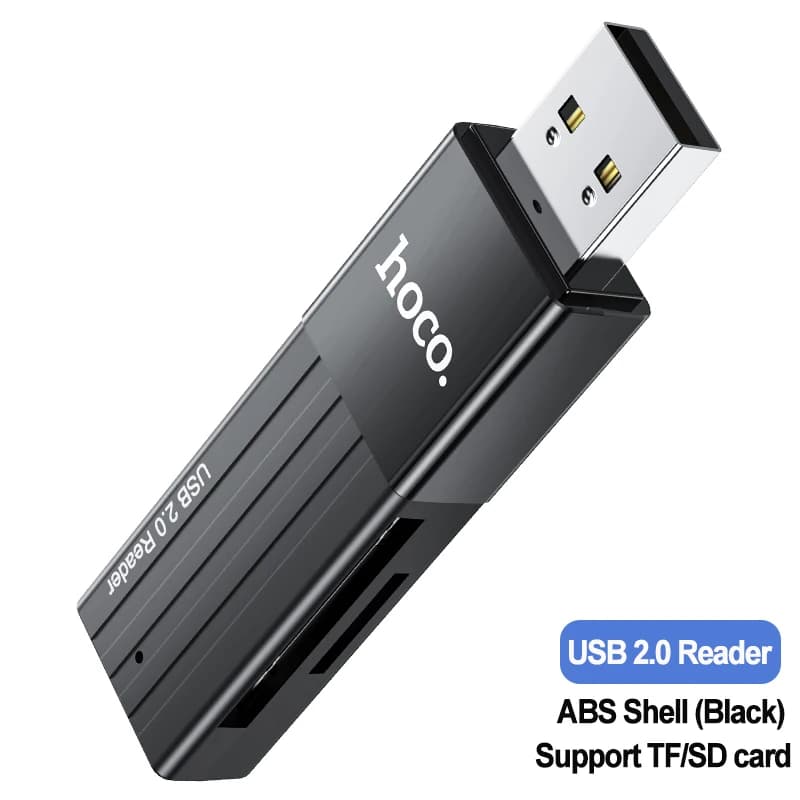 Hoco – lecteur de cartes 2 en 1 USB 3.0 2.0 pour SD/TF, lecteur de mémoire multi-cartes, adaptateur 