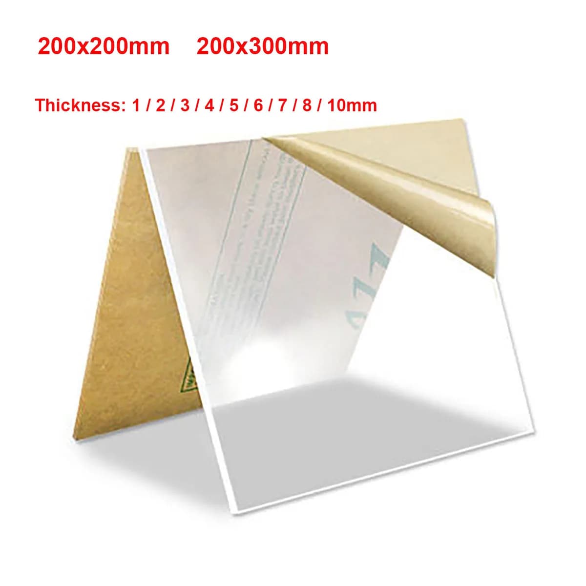 Panneau acrylique transparent, plaque en PMMA transparent, panneau en verre plexi plastique, épaisse