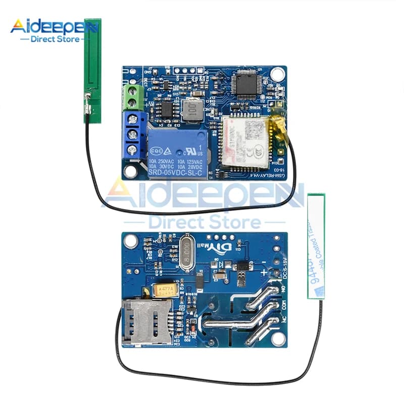 Module de relais GSM SIM800C 1 canal, antenne réseau 2G pour Arduino Smart Home, commutateur de télé