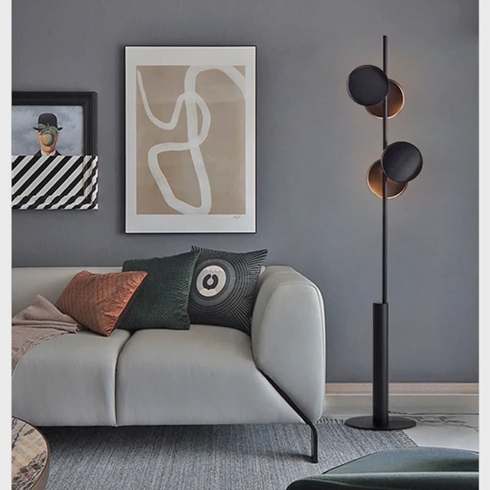 Lampadaire noir nordique, lampe de salon minimaliste, lampe de chambre à coucher, lampadaire de la s