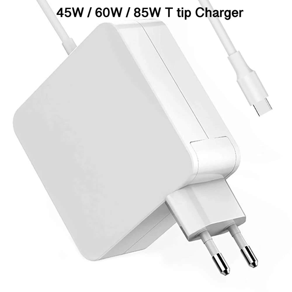Adaptateur d'alimentation magnétique*2 T-Tip pour ordinateur portable, 45W 60W 85W, pour Apple Macbo