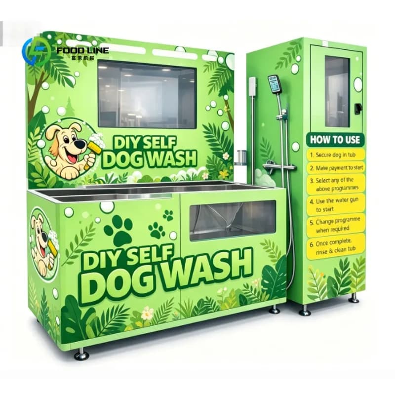 Machine à laver les animaux de compagnie en libre-service personnalisée pour les stations de nettoya
