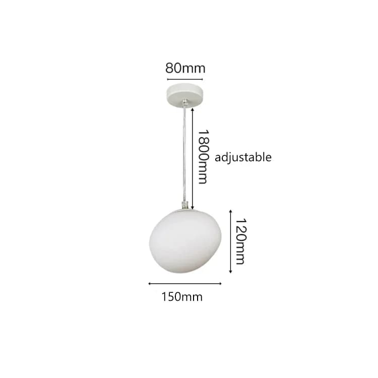 Lampe LED Suspendue en Verre Blanc au Design Gregg, Luminaire Décoratif d'Nik, Idéal pour une Villa,
