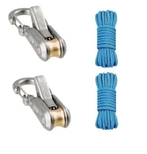 Outil de fixation de cordes et tendeur avec tendeur à rouleaux, boucle rétractable robuste avec cord
