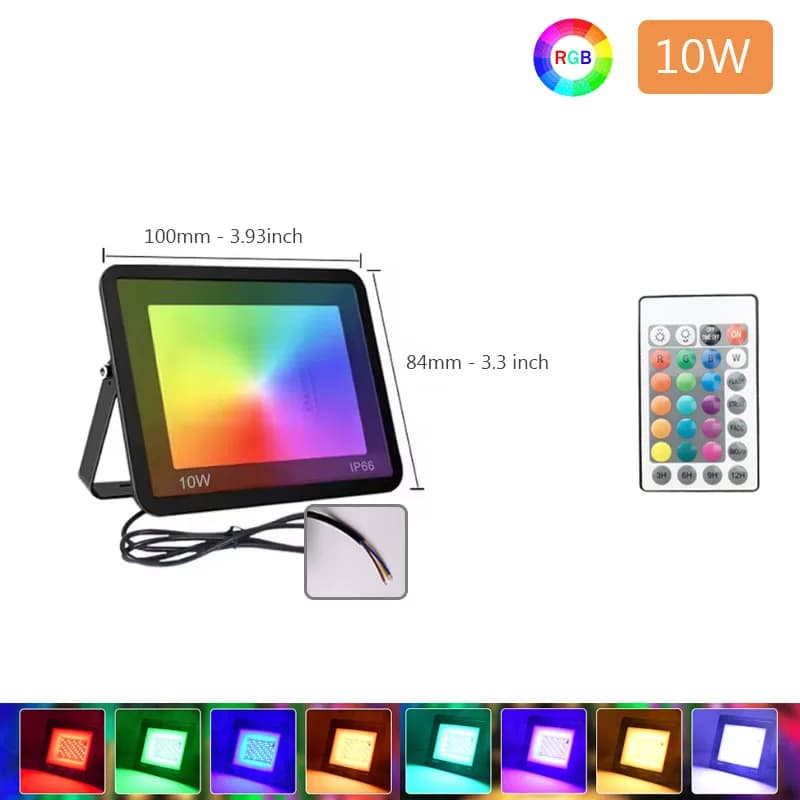 Projecteur LED RGB réflecteur éclairage extérieur 220V 50W 100W IP66 projecteur étanche paysage jard