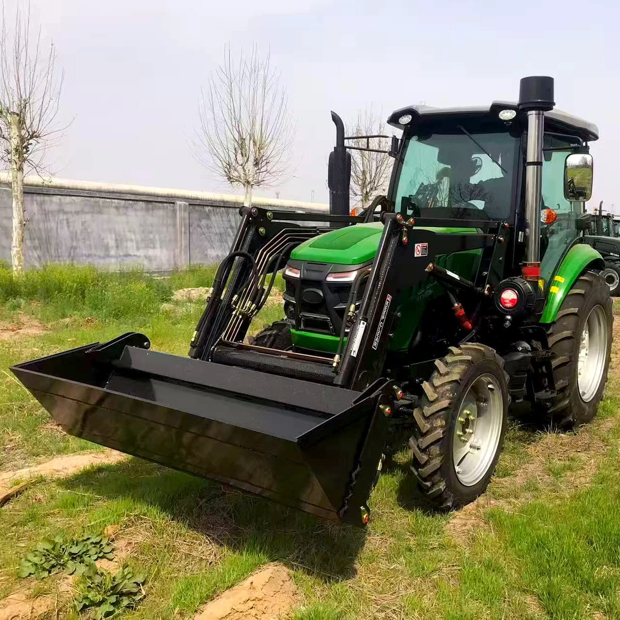 Tracteur compact 4x4 conforme aux normes avec chargeur frontal et pelle arrière 50 ch pour l'entreti