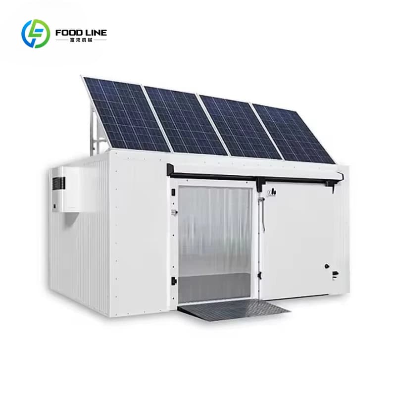 Chambre froide portable de 20 pieds alimentée à l'énergie solaire, de haute qualité et personnalisée