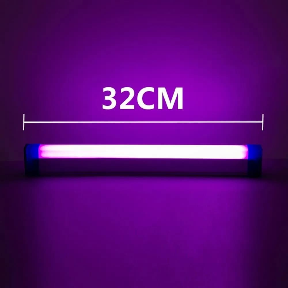 Tube lumineux coloré RGB, 17cm/32cm, USB, veilleuse, violet, bleu, bâton de lumière, lampe de salle,
