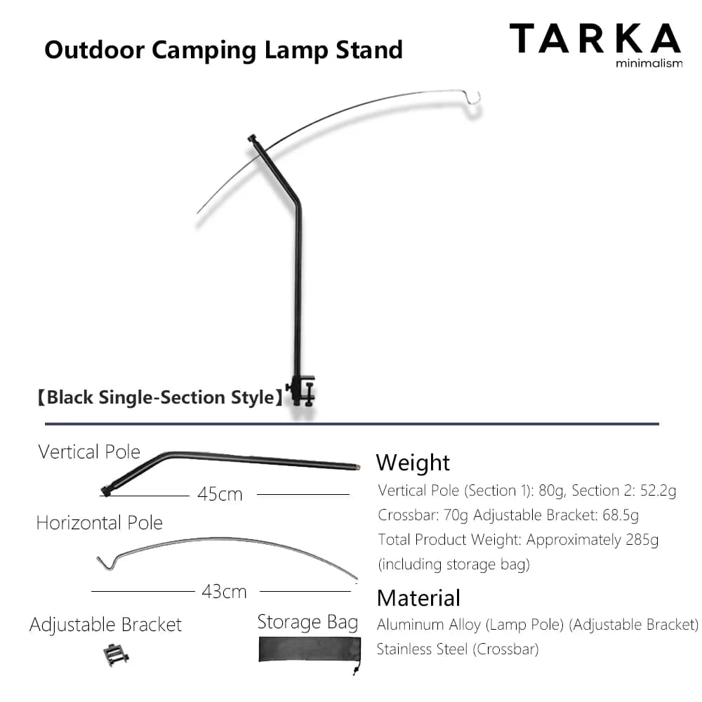 TARKA support de lanterne détachable réglable ultraléger lumière table extérieure Portable support d