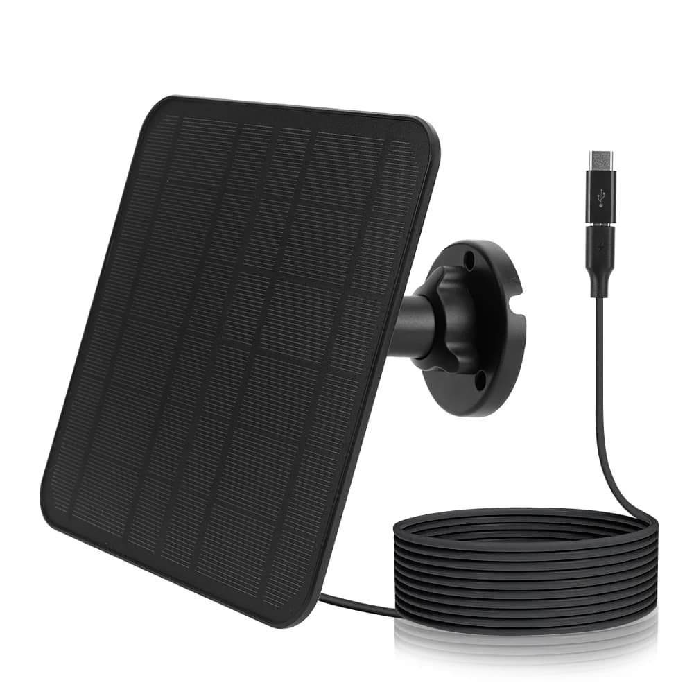 Panneau solaire 20W 5V, étanche IP65, pour caméra de sécurité extérieure, Port Micro USB et USB-C, c