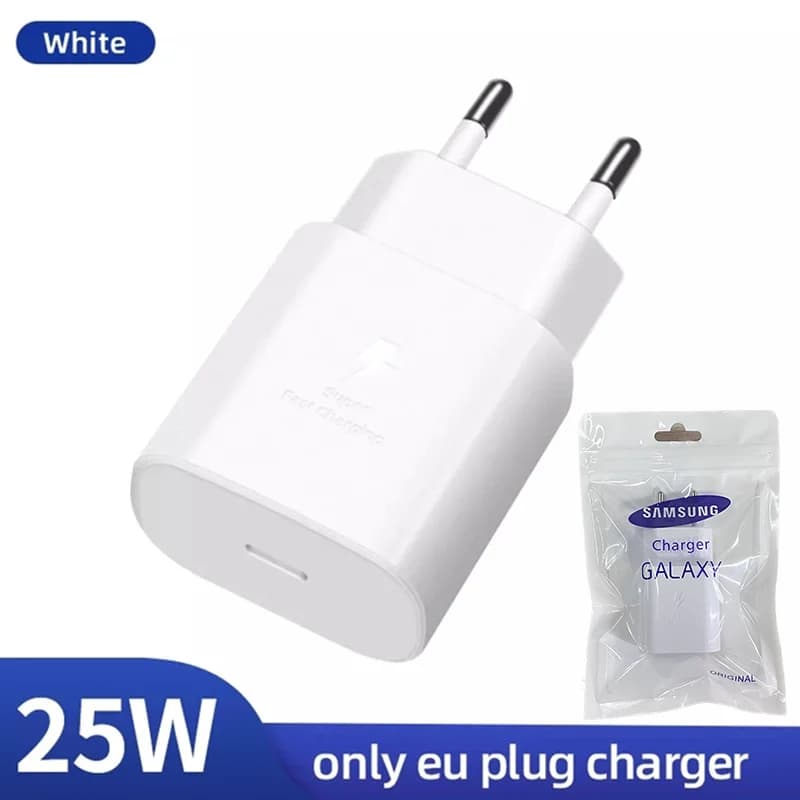 Chargeur SAMSUNG 25W Adaptateur 45W PD Type C Super Charge Rapide Samsung Galaxy S26 S25 S24 S23 S22