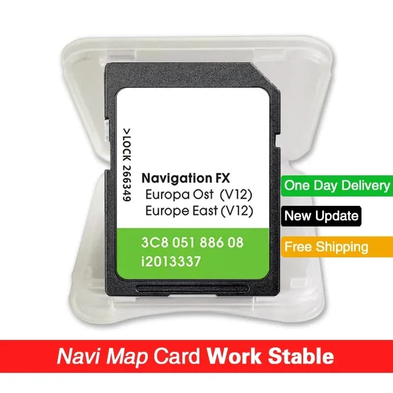 Carte SD de navigation Ouest-Europe, version mise à jour FX V12, avec film anti-buée gratuit