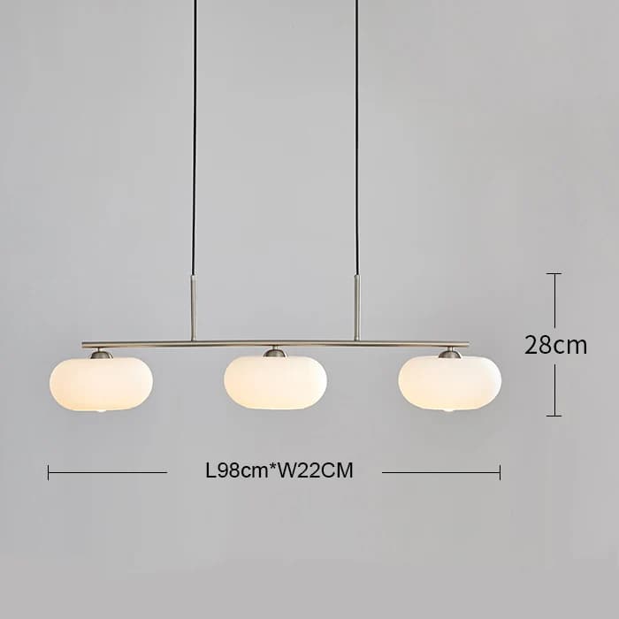 KEVIN-Lustre Médiéval en Verre Blanc Laiteux, Style Kaki, Rétro Français, pour Salon, Salle à Manger