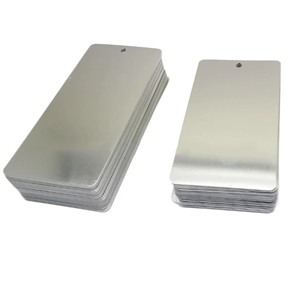 Panneaux de Test de revêtement en poudre d'aluminium, feuille de Test en fer blanc, taille personnal