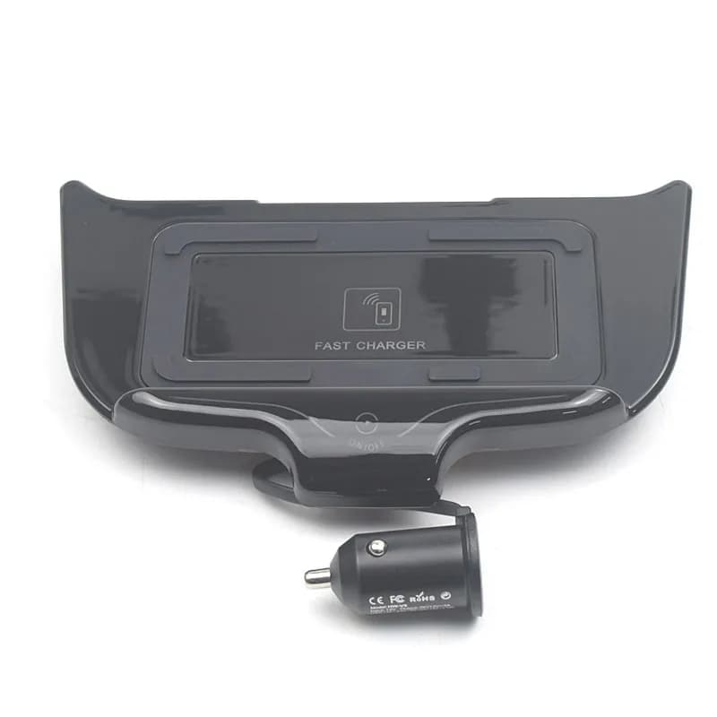 Chargeur sans fil pour voiture 15W, panneau de charge rapide pour téléphone, console centrale, acces