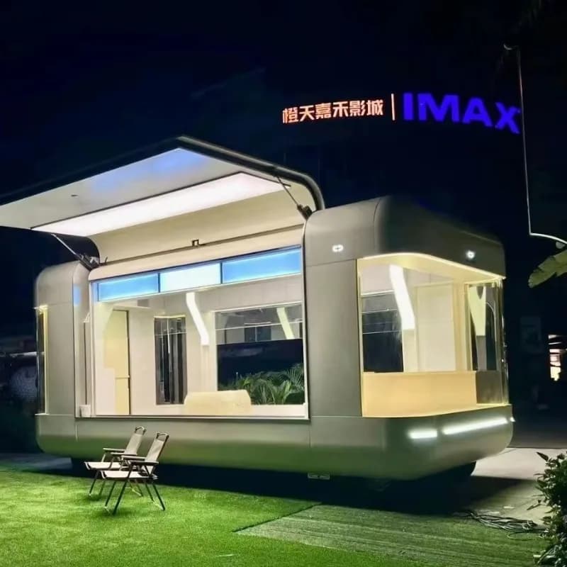 Les villas mobiles personnalisées de planche d'activité à double aile de 20 pieds fabriquées à parti