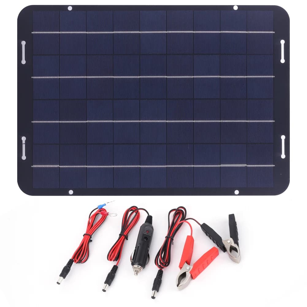 Kit de panneaux solaires 12W, kit de chargeur solaire portable haute efficacité, chargeur de panneau