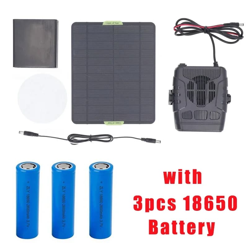 Chauffage solaire 20W/30W avec 3 batteries, chauffage de voiture, séchoir et chauffage pour niche d'