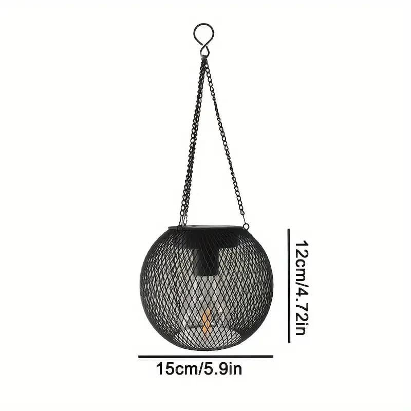 Lampes solaires d'extérieur, porte-bougie suspendu avec lumières solaires, lustre imperméable pour l