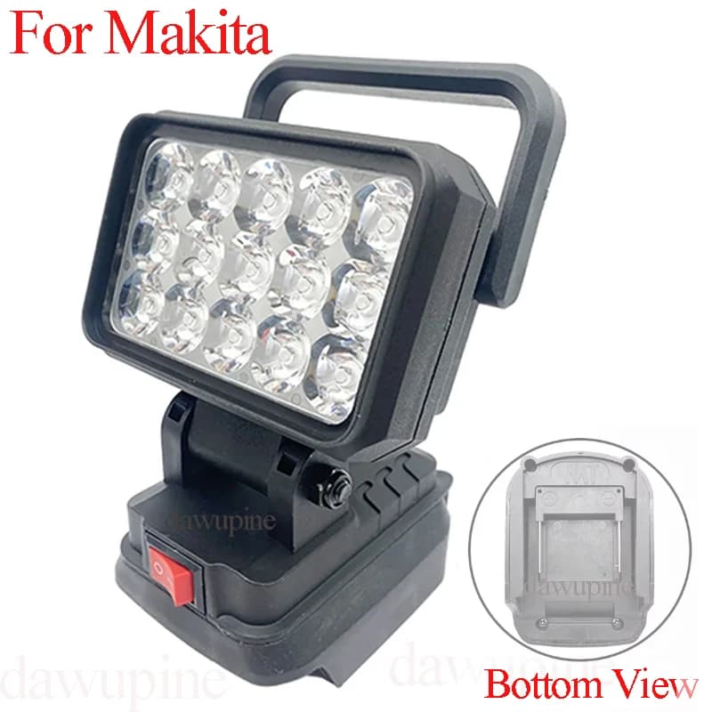 Pour Makita 18V Li-ion batterie accessoire BL1830 LED lampe de travail torche lampe de poche lantern