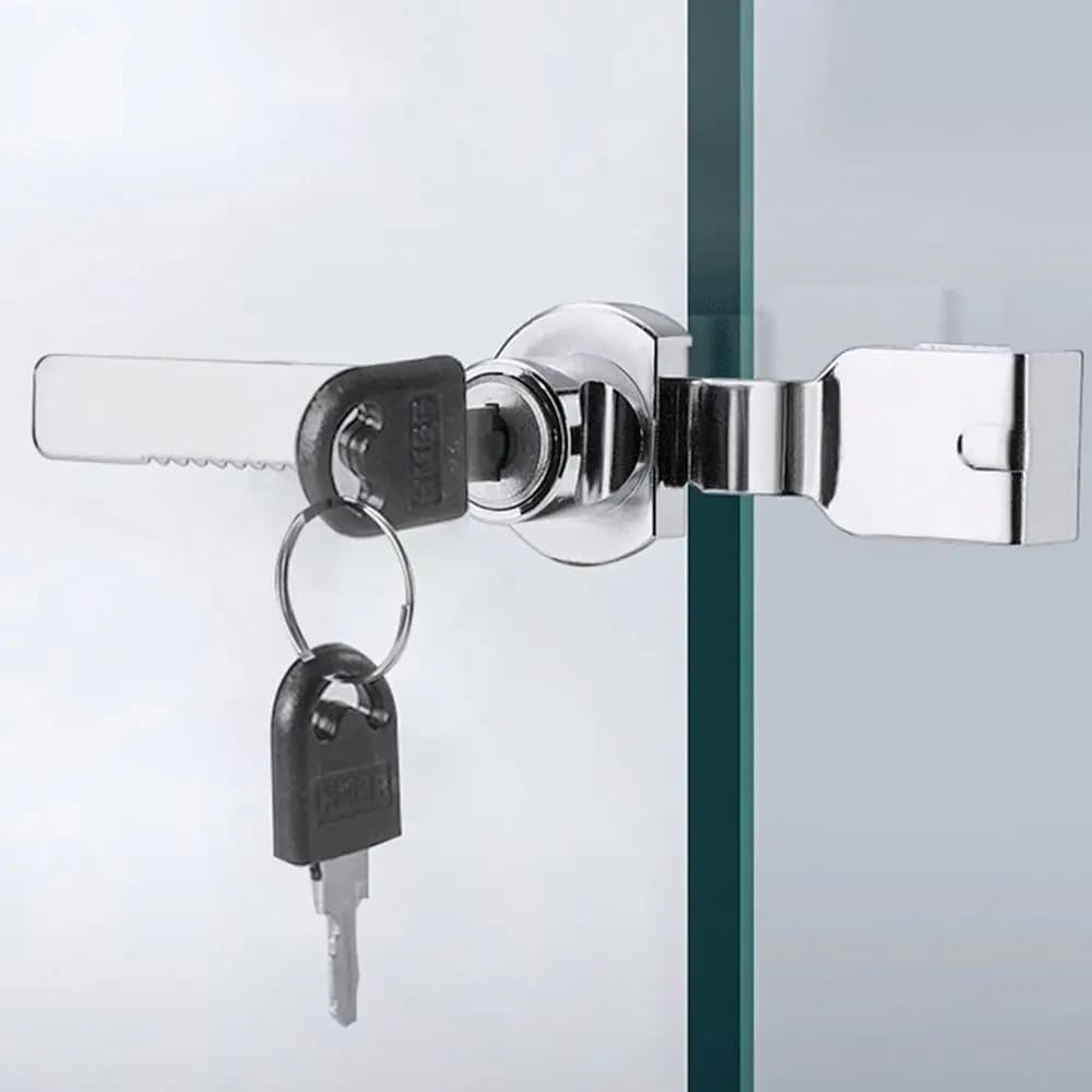 Serrure de porte marketen verre, fenêtre push-pull, vitrine, accessoires de quincaillerie, 2 prédire
