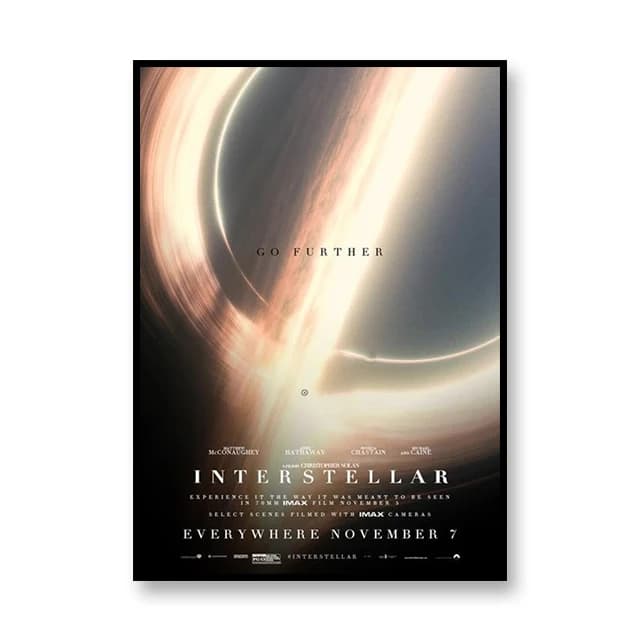 Affiche de film interstellaire d'astronaute, toile de l'espace, impression murale, décoration de mai