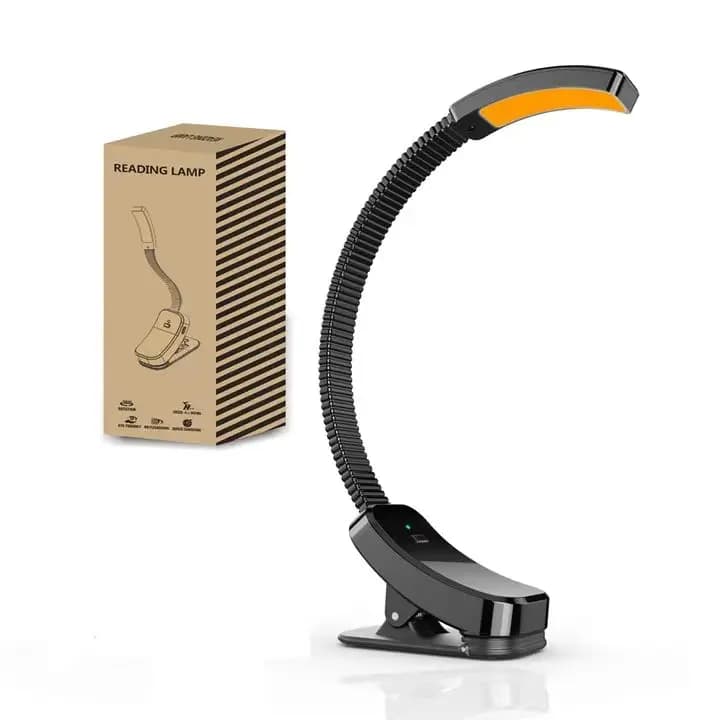 Lampe de livre bloquant la lumière bleue, aste par USB, clip sur, pas d'ambre bleu, lumière LED pour